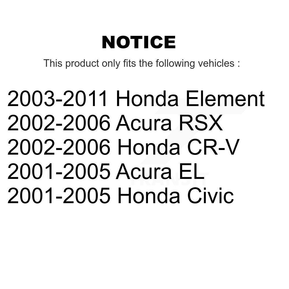 Suspension Arm Bushing Front Lower Rearward Pair For Honda Civic CR-V Acura EL