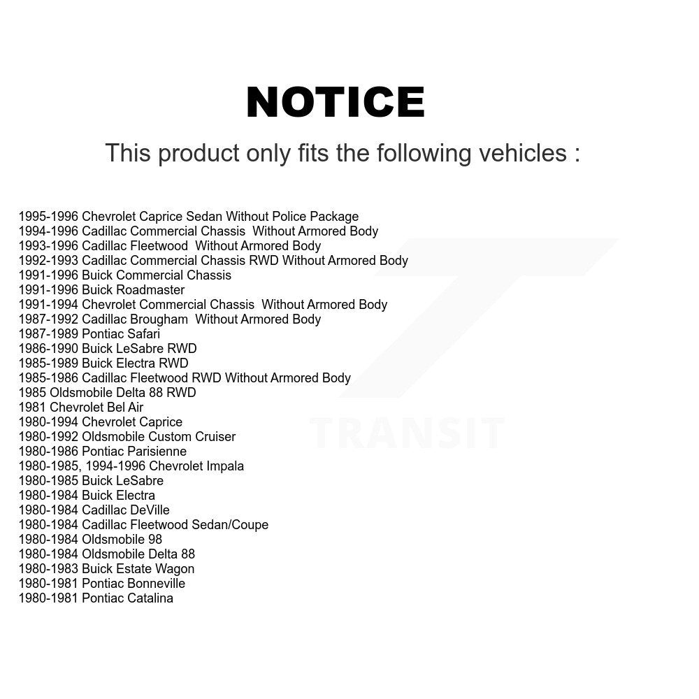 Ball Joint & Tie Rod End Front Kit For Chevrolet Caprice Cadillac Buick Brougham