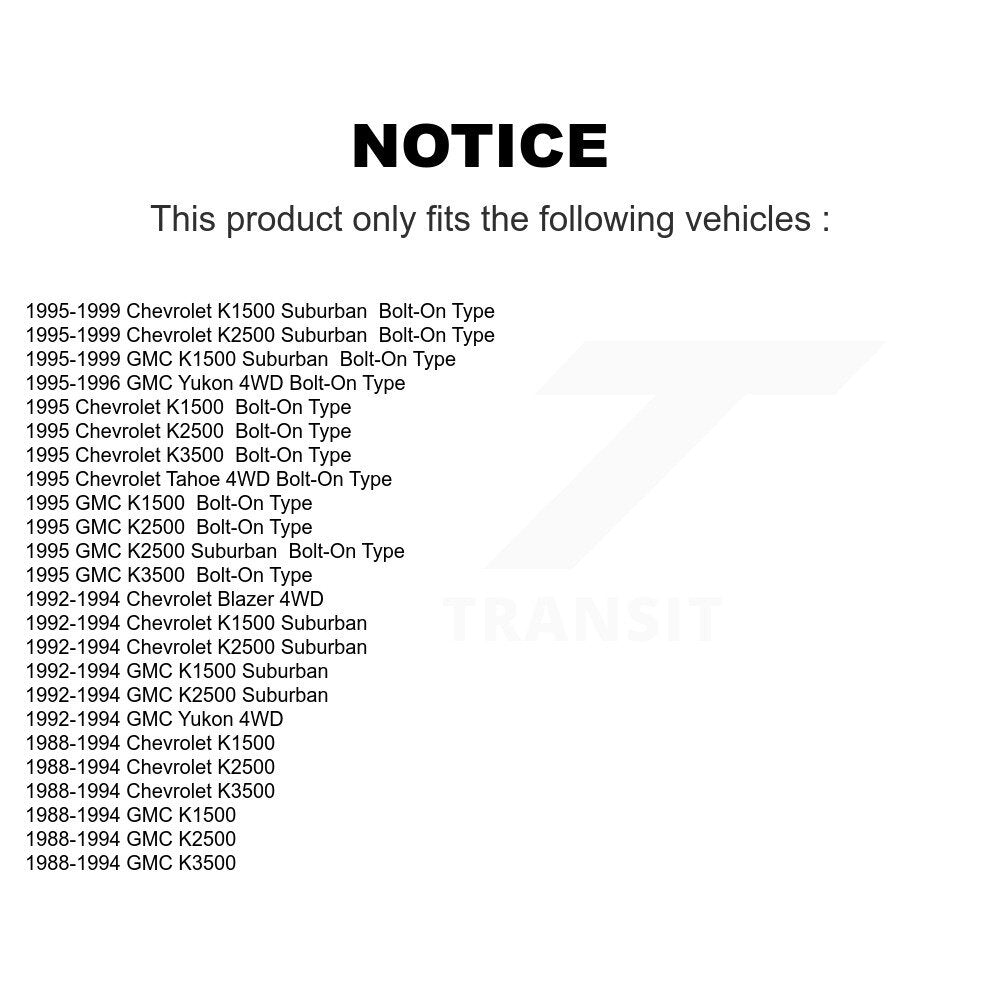 Ball Joint & Tie Rod End Front Kit For K1500 Chevrolet GMC K2500 Suburban K3500
