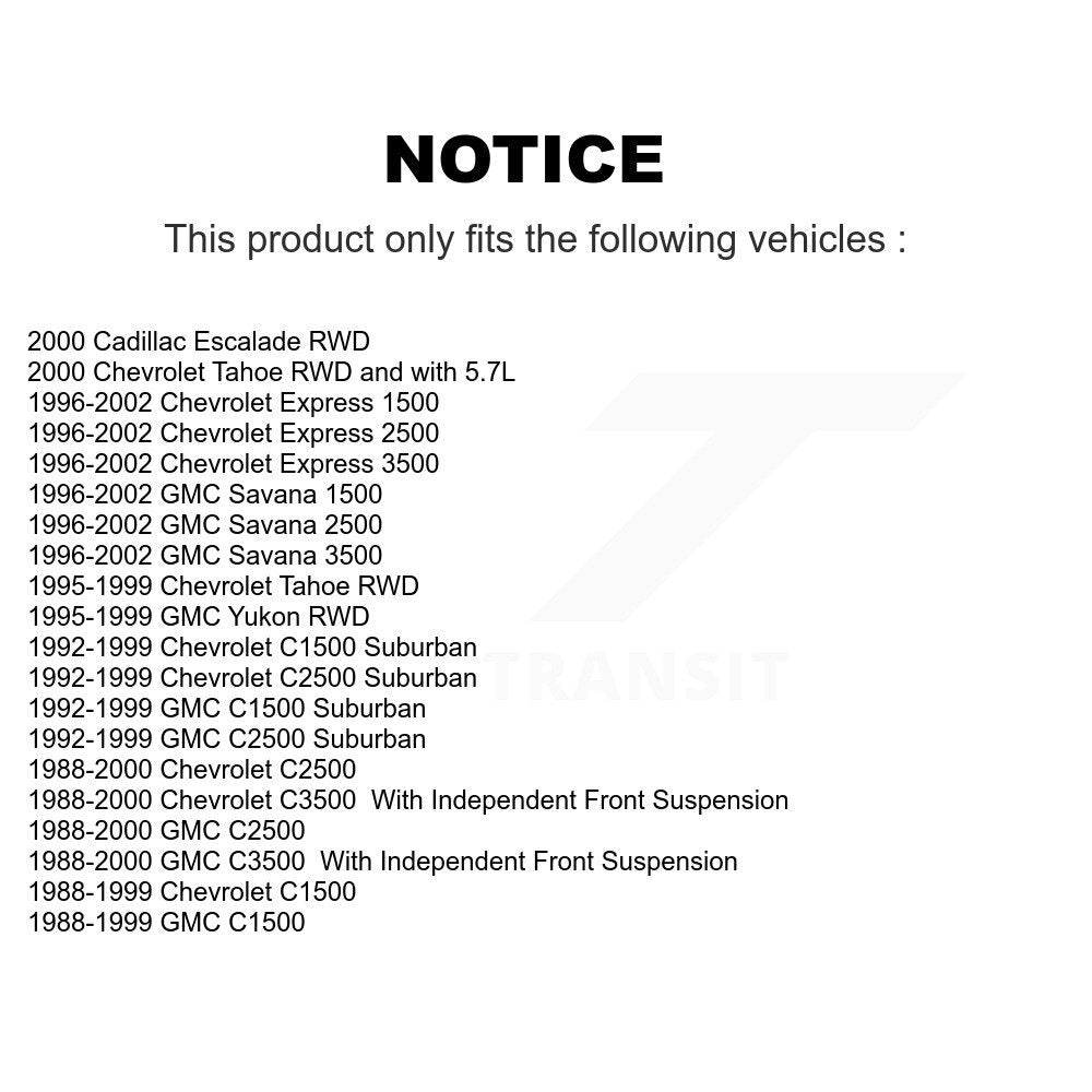 Ball Joint And Tie Rod End Front Kit For C1500 Chevrolet GMC C2500 C3500 Express