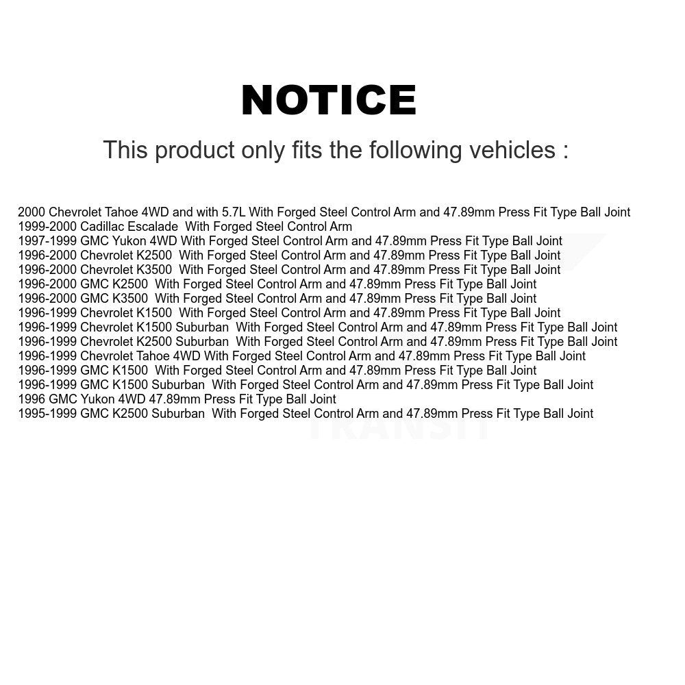 Ball Joint Tie Rod End Front Kit For Chevrolet K1500 GMC K2500 K3500 Tahoe Yukon