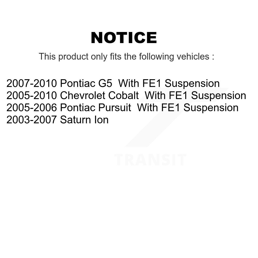 Ball Joint And Tie Rod End Front Kit For Chevrolet Cobalt Pontiac G5 Saturn Ion