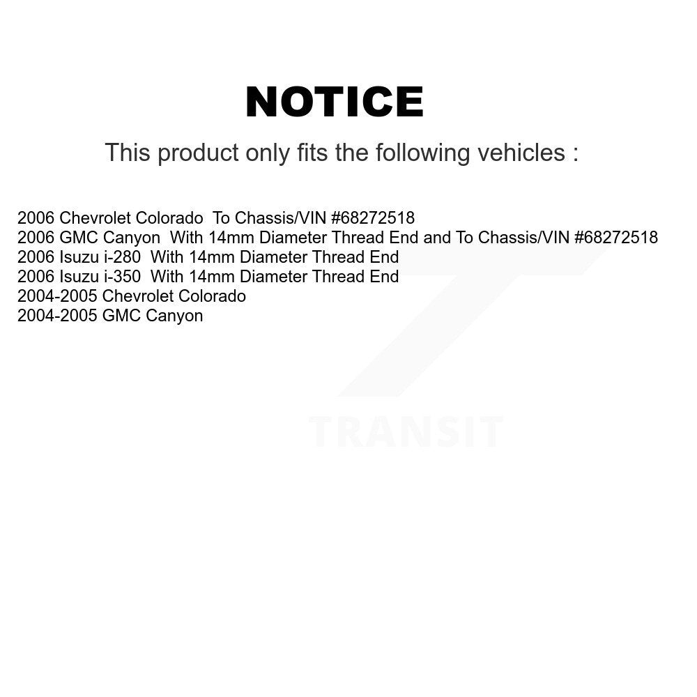 Ball Joint & Tie Rod End Front Kit For Chevrolet Colorado GMC Canyon Isuzu i-280