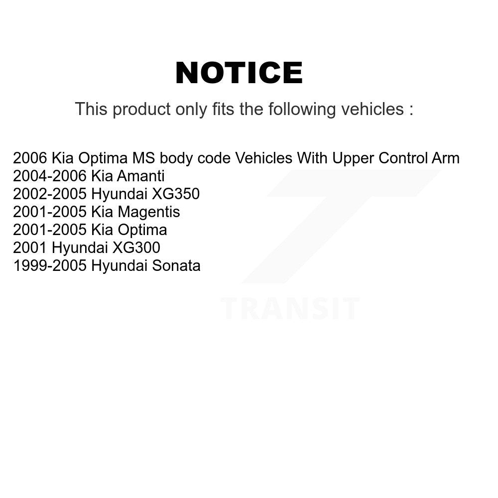 Ball Joint And Tie Rod End Front Kit For Hyundai Sonata Kia Amanti Optima XG350