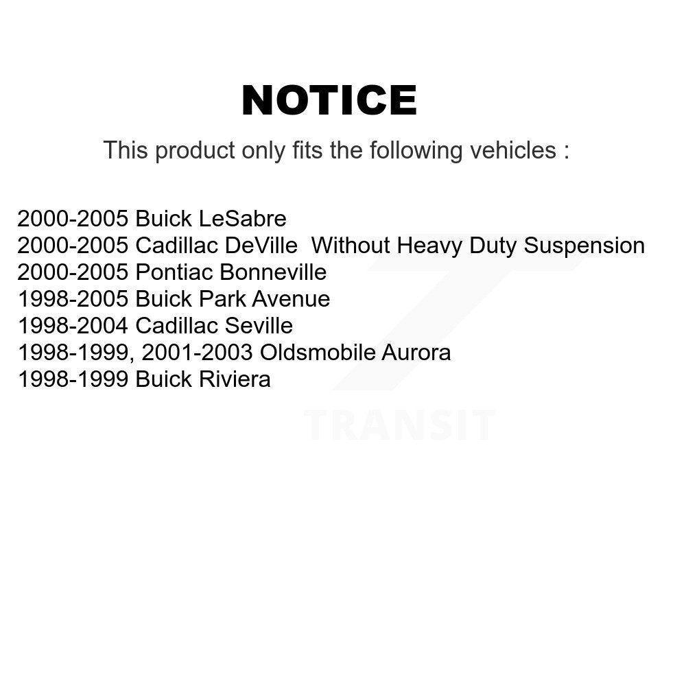Suspension Arm Tie Rod End Front Kit For Buick LeSabre Cadillac DeVille Seville