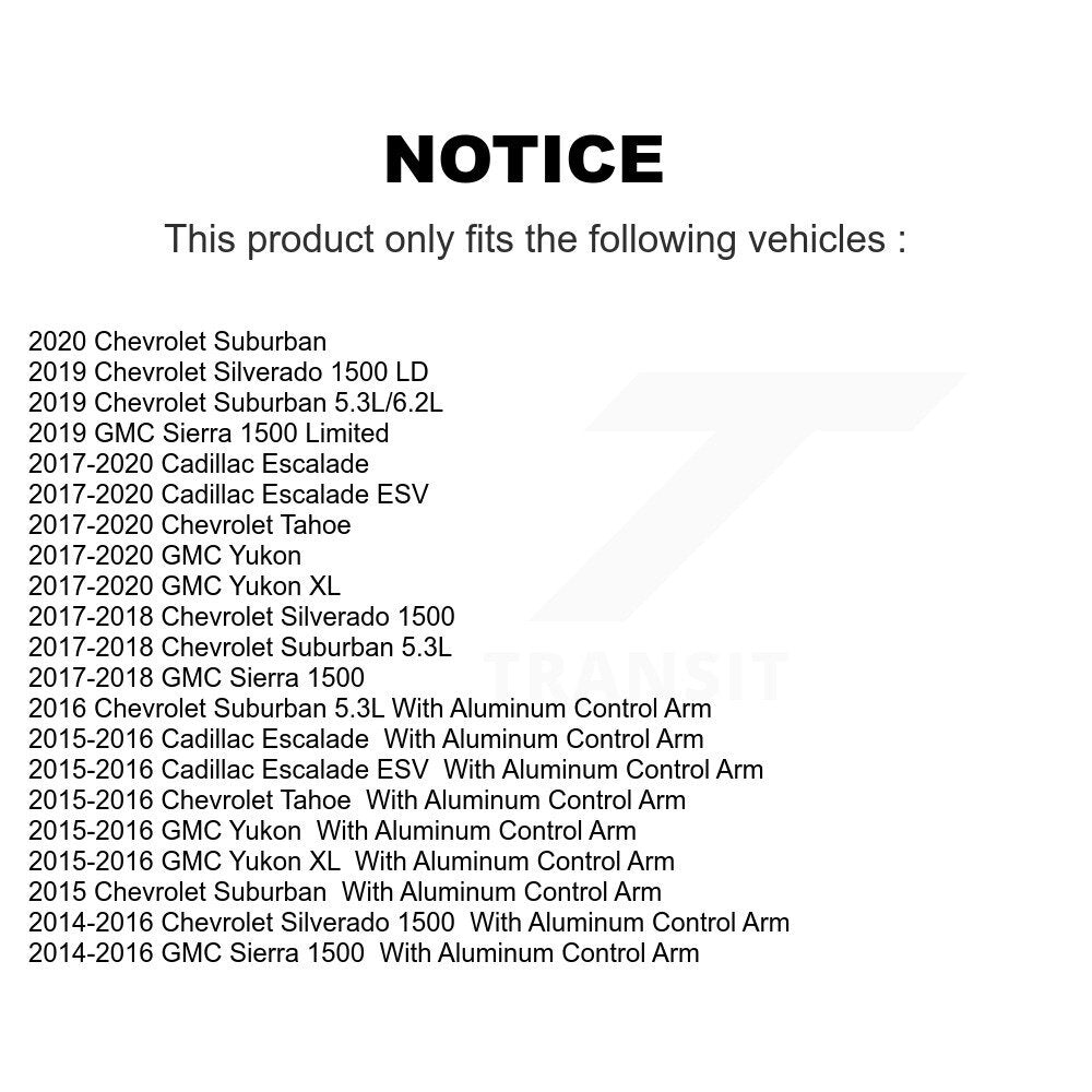 Suspension Control Arm & Ball Joint Link Front Kit For GMC Chevrolet Sierra 1500