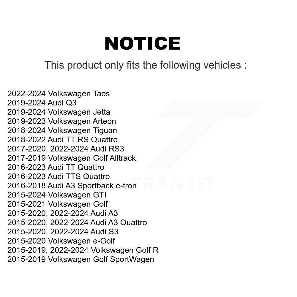 Suspension Sway Bar Link Rear Pair For Volkswagen Tiguan Jetta Golf Audi Taos Q3