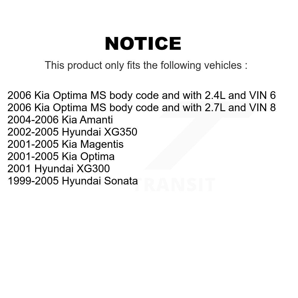 Suspension Bar Link Front Rear Kit For Hyundai Sonata Kia Amanti Optima XG350