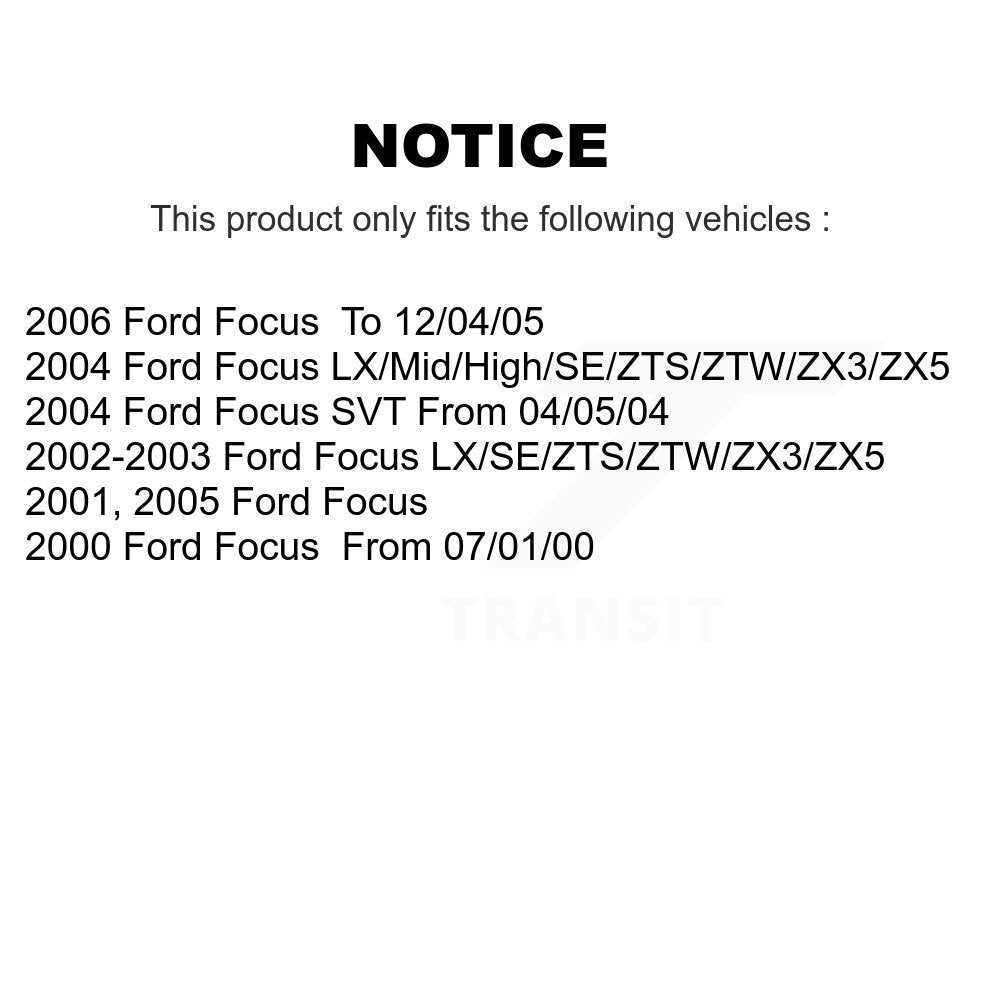 Steering Tie Rod End Front Inner Pair For Ford Focus