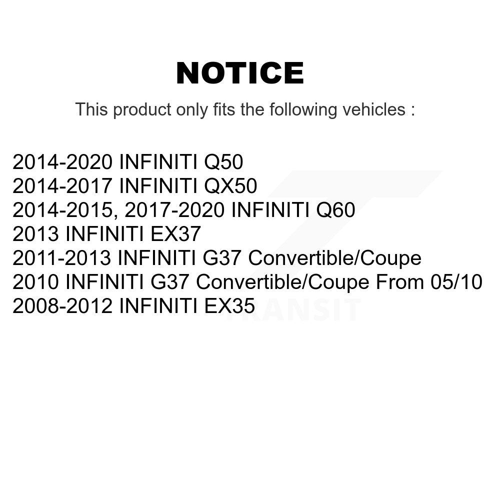 Outer & Inner Steering Tie Rod End Front Kit For INFINITI Q50 QX50 EX35 Q60 EX37