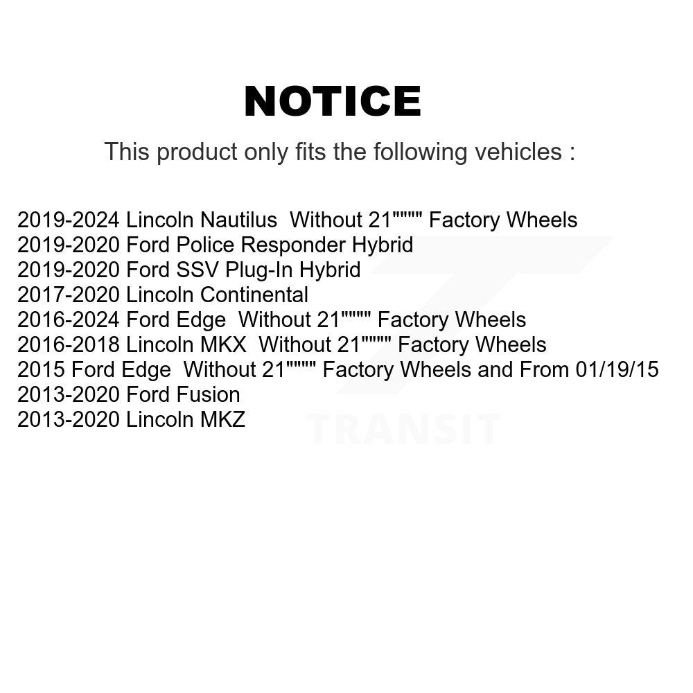 Outer & Inner Tie Rod End Front Kit For Ford Edge Fusion Lincoln Nautilus MKX