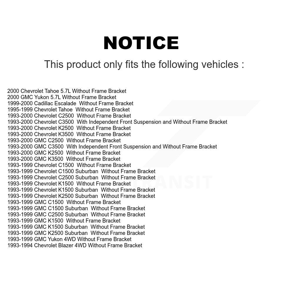 Pitman And Idler Arm & Bracket Front Kit For Chevrolet GMC K1500 C1500 K2500
