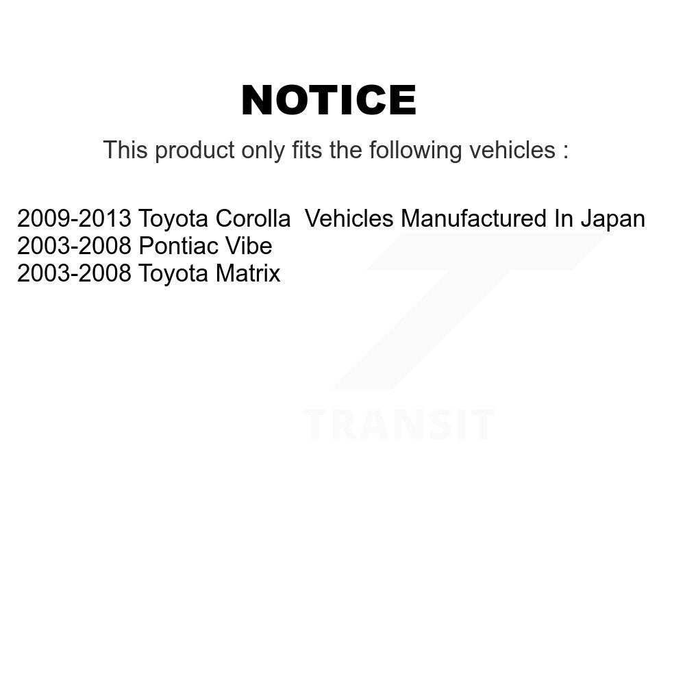 Control Arm Ball Joints Front Lower Kit For Toyota Corolla Matrix Pontiac Vibe
