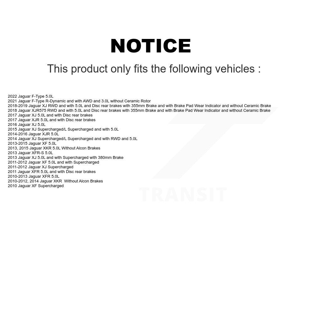 Ceramic Brake Pads & Wear Sensor Front Kit For Jaguar XF XJ XKR XFR F-Type XKR-S