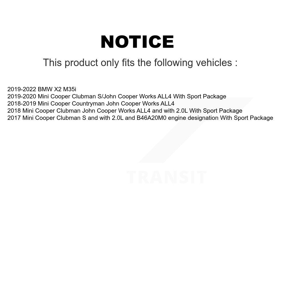 Ceramic Brake Pad & Wear Sensor Front Kit For Mini Cooper Countryman Clubman BMW