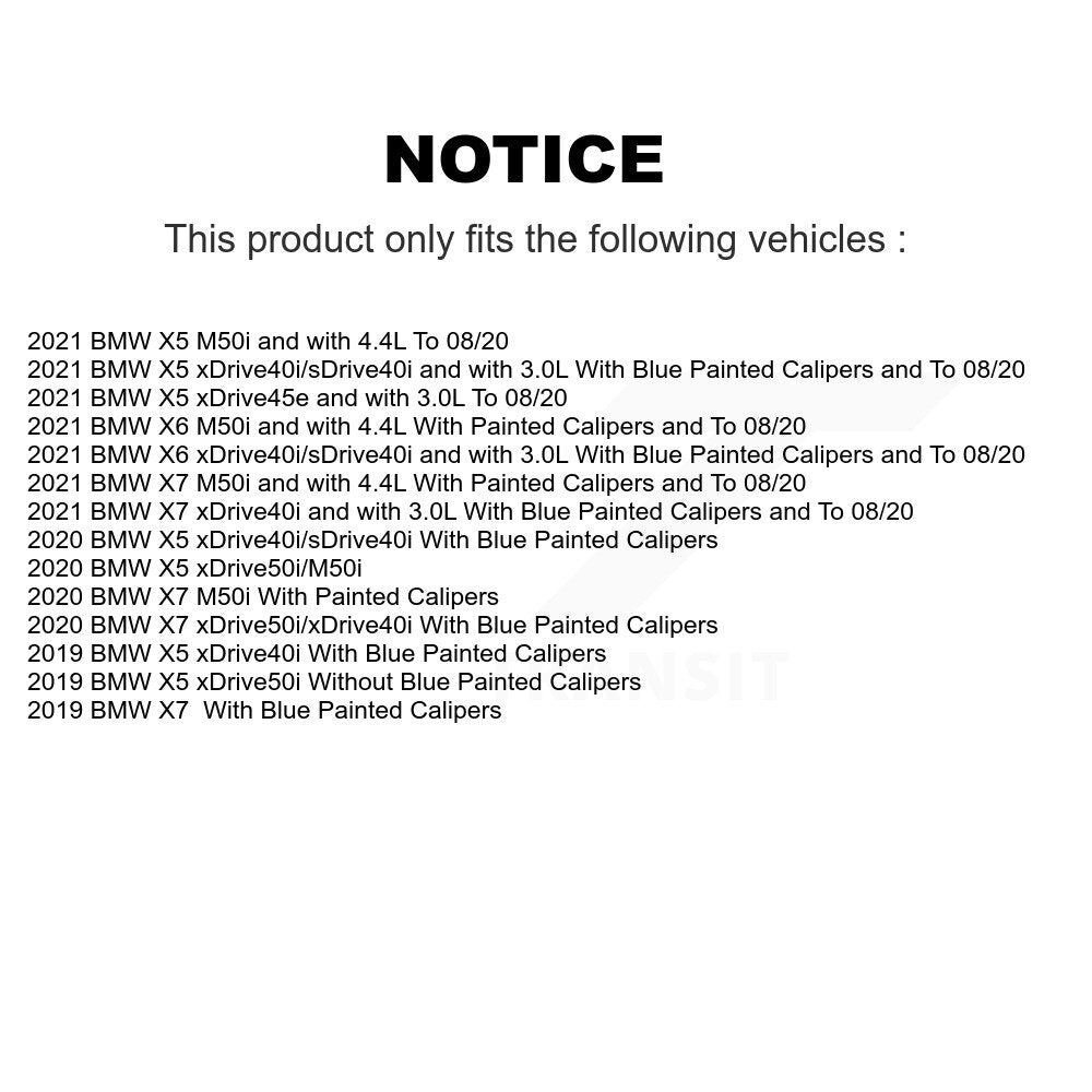 Ceramic Disc Brake Pads And Wear Sensors Front Kit For BMW X5 X7 X6