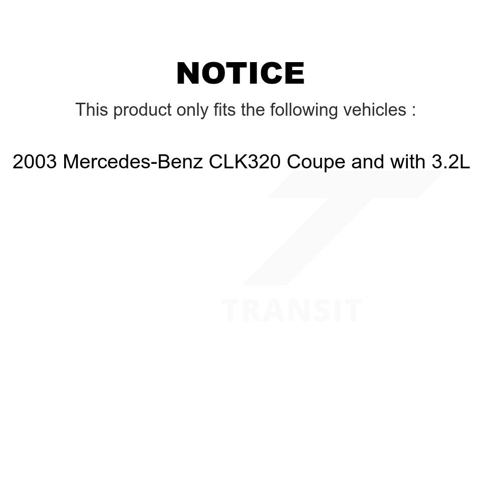 Ceramic Brake Pad Wear Sensor Front Kit For Mercedes-Benz CLK320 Coupe with 3.2L