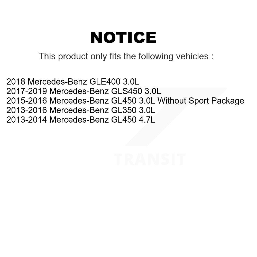 Ceramic Brake Pads & Wear Sensor Front Kit For Mercedes-Benz GLE400 GL350 GLS450