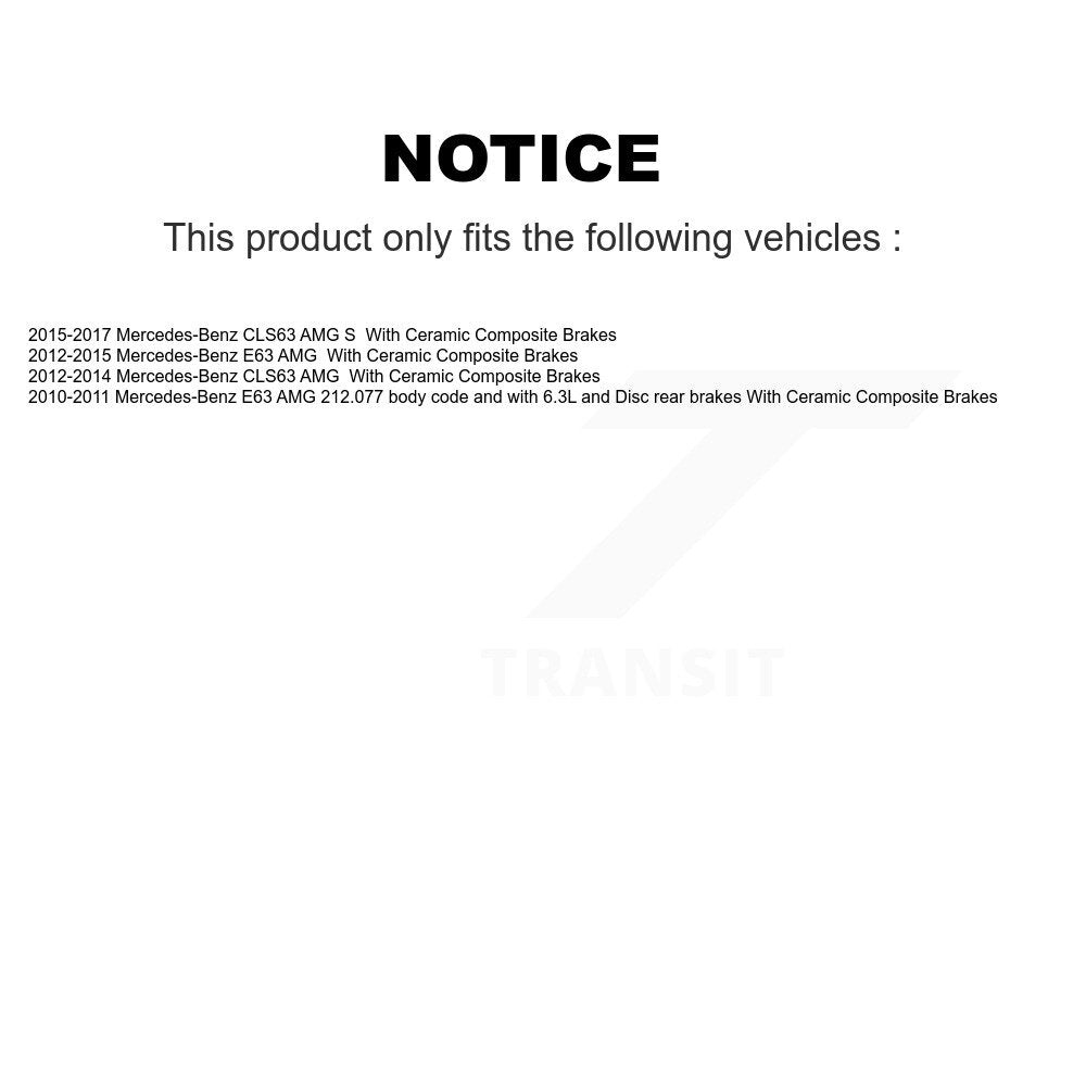 Ceramic Brake Pad & Wear Sensor Front Rear Kit For Mercedes-Benz E63 AMG S CLS63