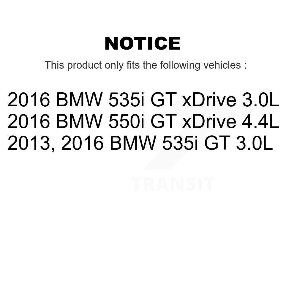 Ceramic Disc Brake Pads & Wear Sensor Front Rear Kit For BMW 535i GT xDrive 550i
