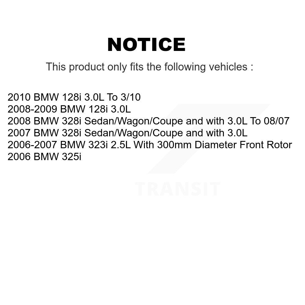 Ceramic Disc Brake Pads & Wear Sensor Front Rear Kit For BMW 128i 328i 323i 325i