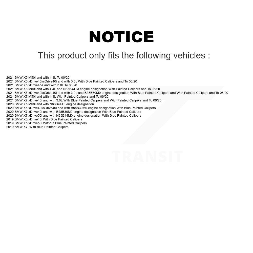 Ceramic Disc Brake Pads And Wear Sensors Front Rear Kit For BMW X5 X7 X6