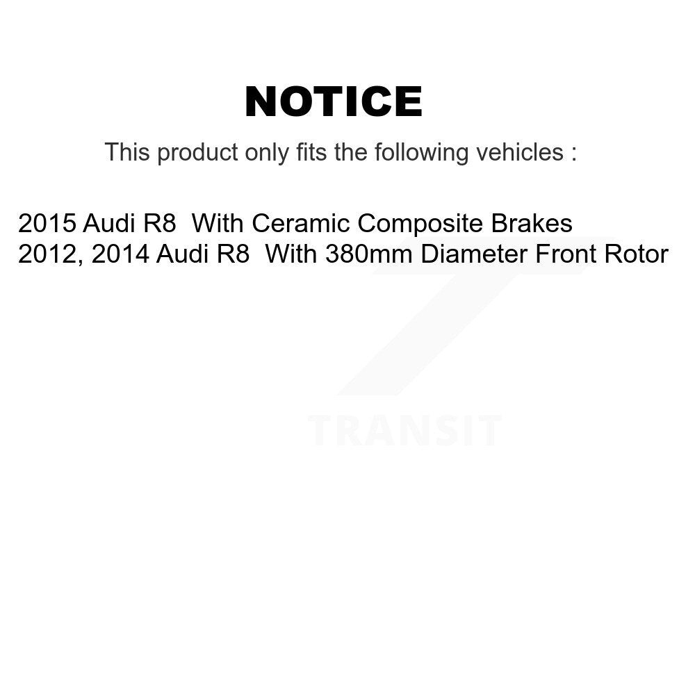 Ceramic Disc Brake Pads And Wear Sensors Front Kit For Audi R8