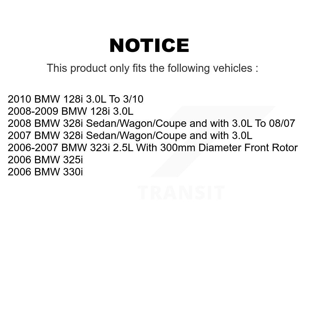 Ceramic Disc Brake Pads & Wear Sensor Front Kit For BMW 128i 328i 323i 325i 330i