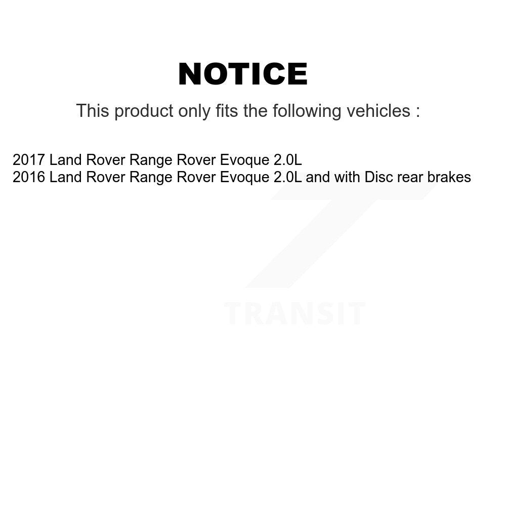 Ceramic Disc Brake Pads And Wear Sensors Rear Kit For Land Rover Range Evoque