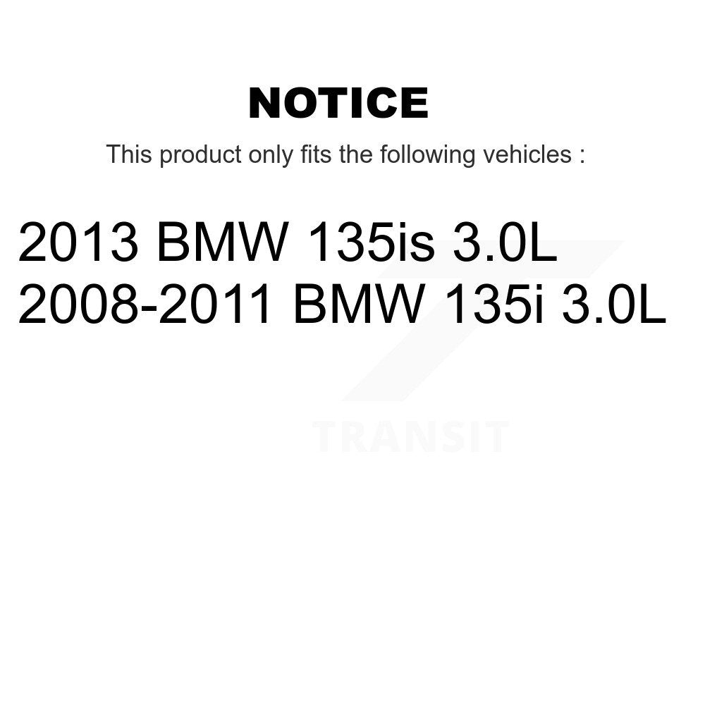 Ceramic Disc Brake Pads And Wear Sensors Rear Kit For BMW 135i 135is 3.0L