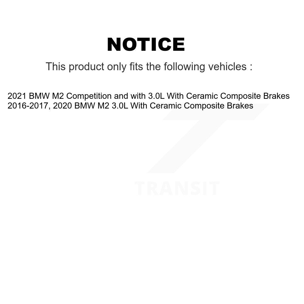 Ceramic Brake Pads Wear Sensor Rear Kit For BMW M2 With Composite Brakes