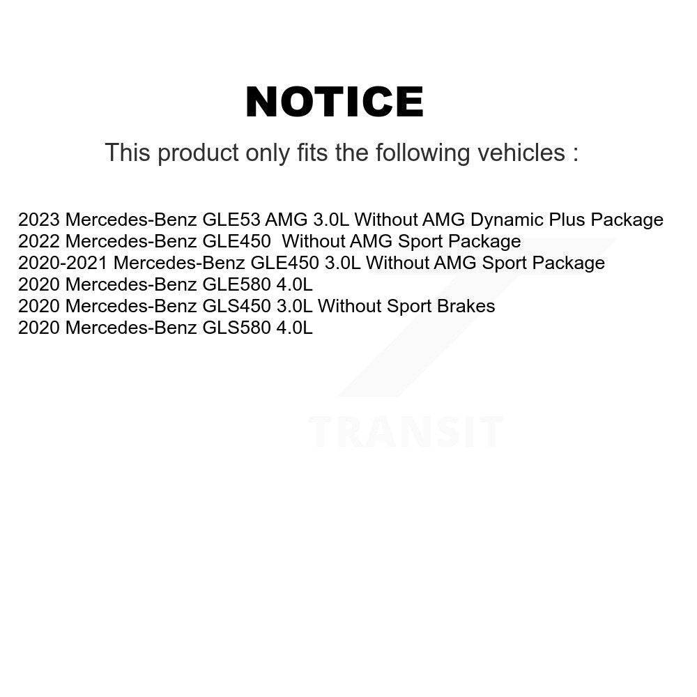 Ceramic Brake Pad Wear Sensor Front Rear Kit For Mercedes-Benz GLE450 GLS450 AMG