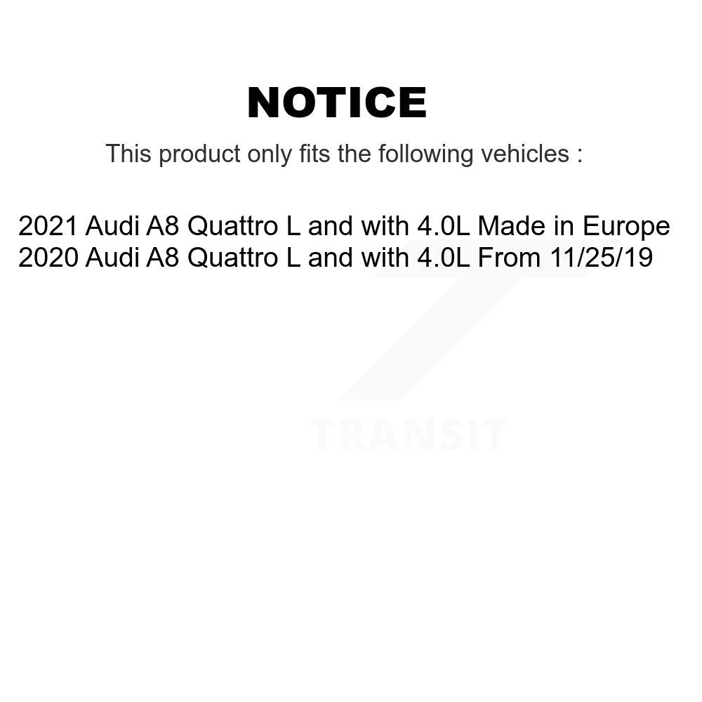 Ceramic Brake Pad And Wear Sensor Front Rear Kit For Audi A8 Quattro L with 4.0L