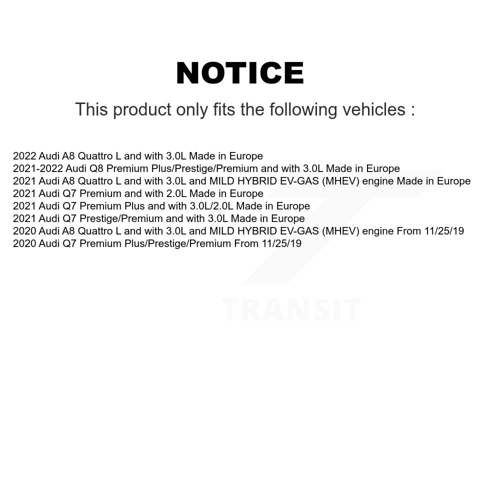Ceramic Disc Brake Pads And Wear Sensor Front Rear Kit For Audi Q7 Q8 A8 Quattro