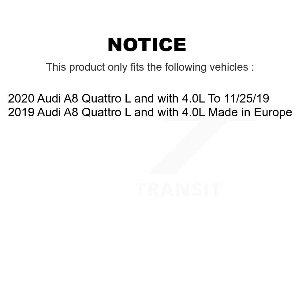 Ceramic Brake Pad And Wear Sensor Front Rear Kit For Audi A8 Quattro L with 4.0L