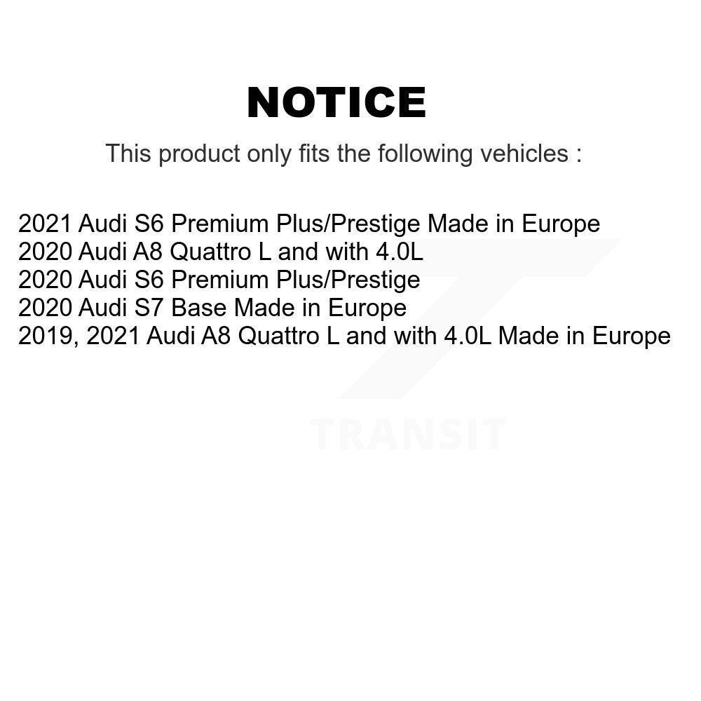 Ceramic Disc Brake Pads And Wear Sensors Front Kit For Audi A8 Quattro S6 S7