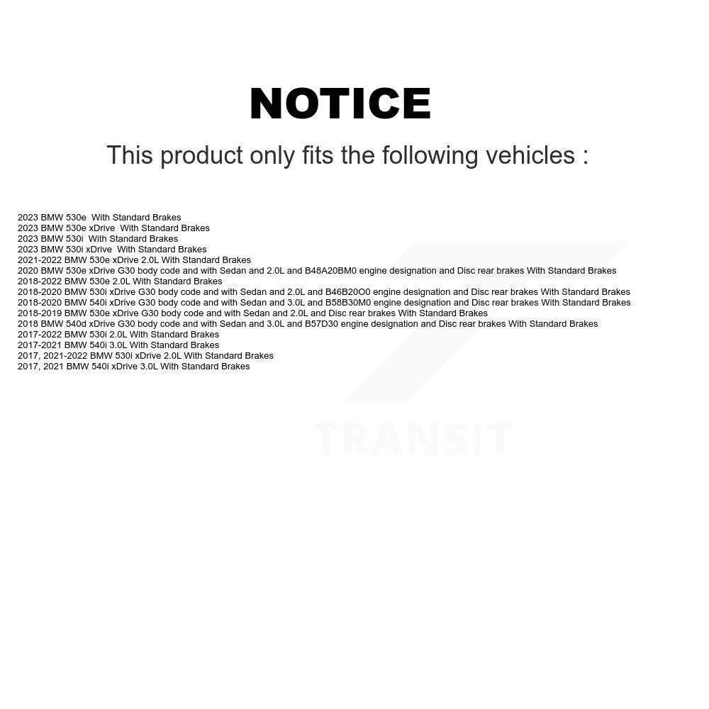 Ceramic Disc Brake Pads Wear Sensor Front Kit For BMW 530i xDrive 540i 530e 540d