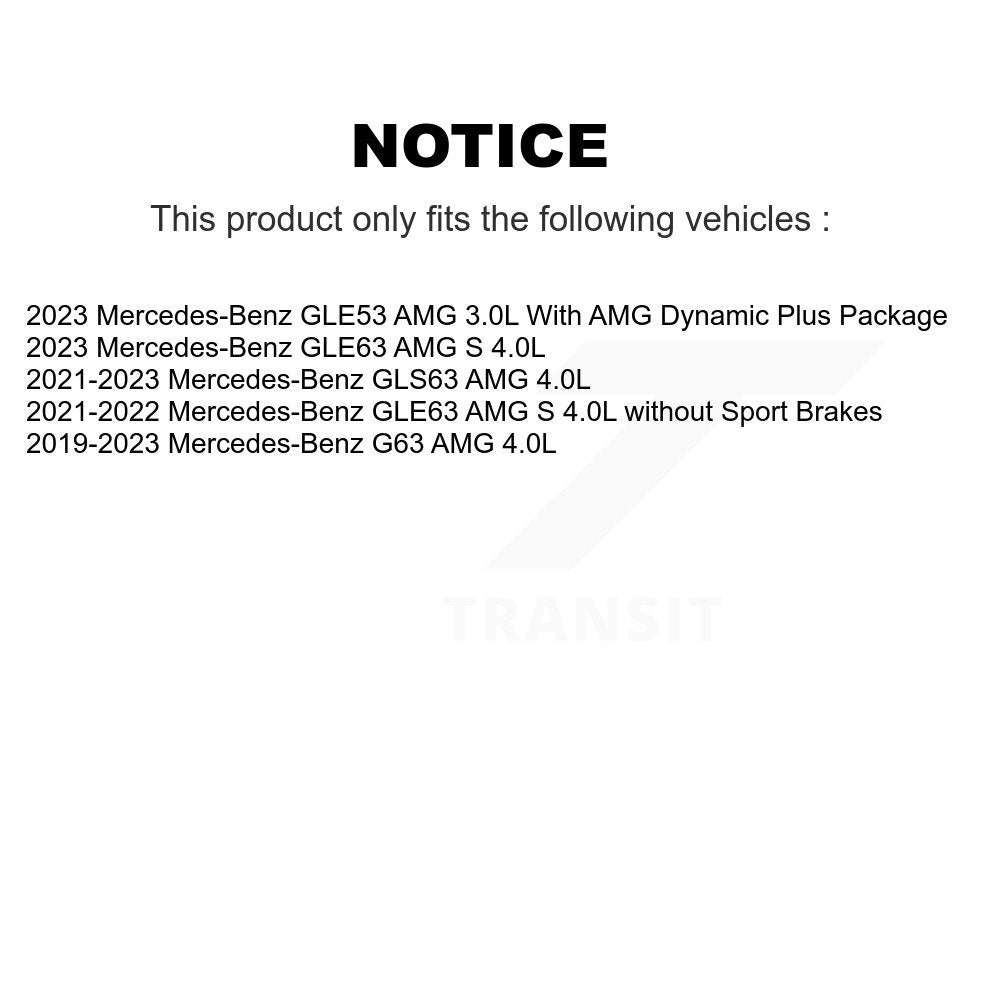 Ceramic Brake Pad & Wear Sensor Rear Kit For Mercedes-Benz G63 AMG GLE63 S GLS63