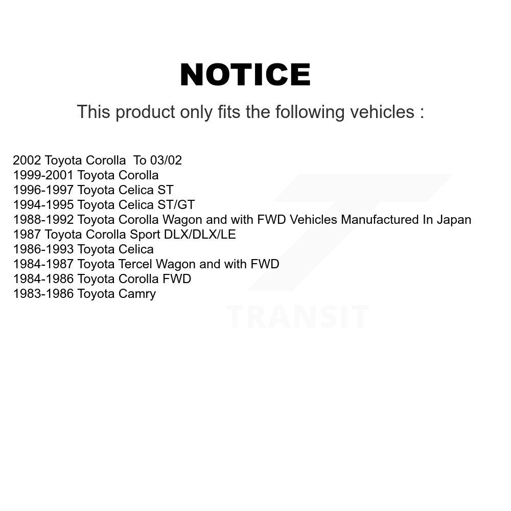 Drum Brake Shoe Rear NB-551B For Toyota Corolla Celica Tercel Camry
