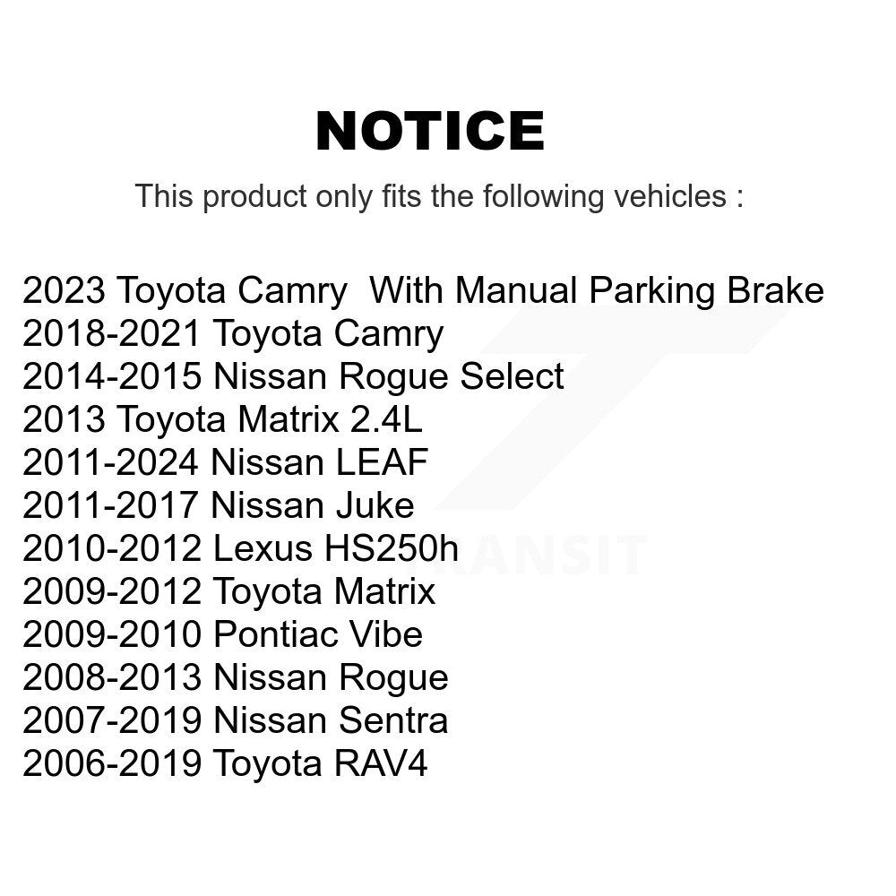 Parking Brake Shoe Rear NB-916B For Toyota RAV4 Nissan Sentra Matrix Rogue Camry