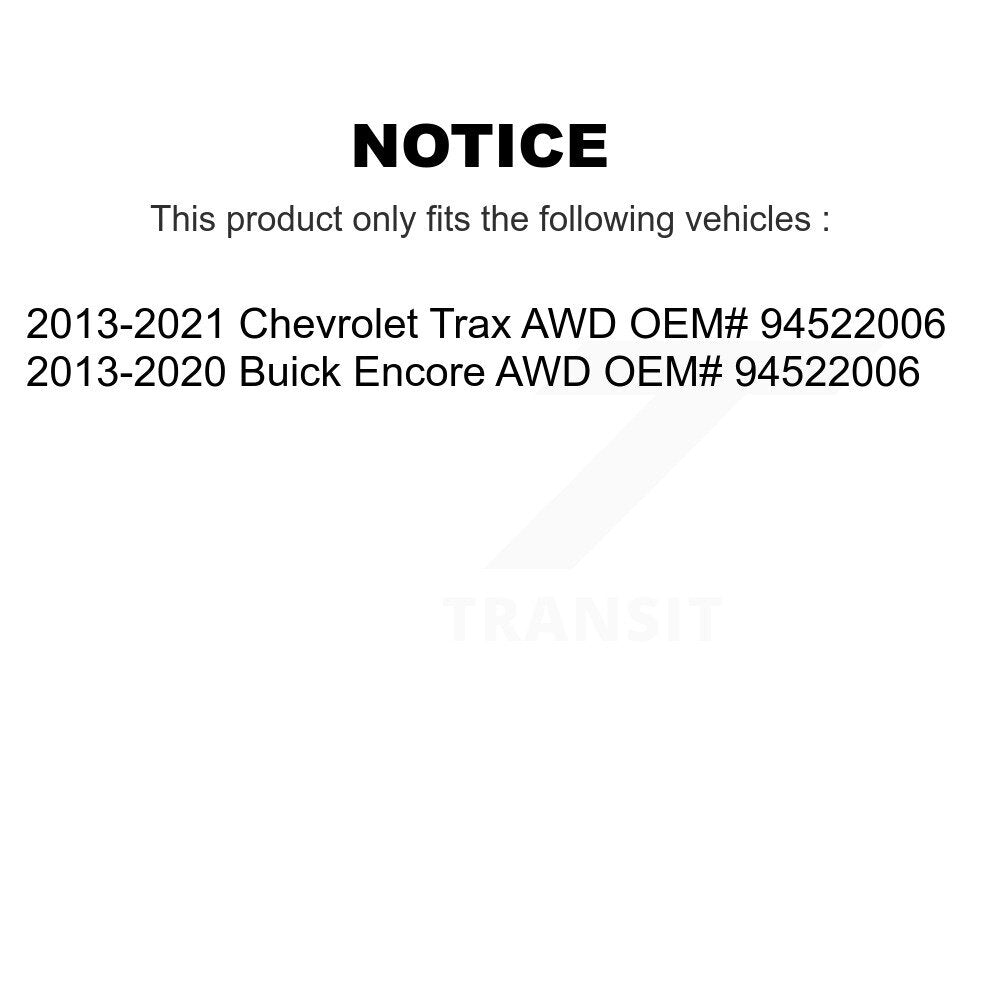 CV Axle Shaft Front Right NCV-GM16005 For Buick Encore Chevrolet Trax AWD