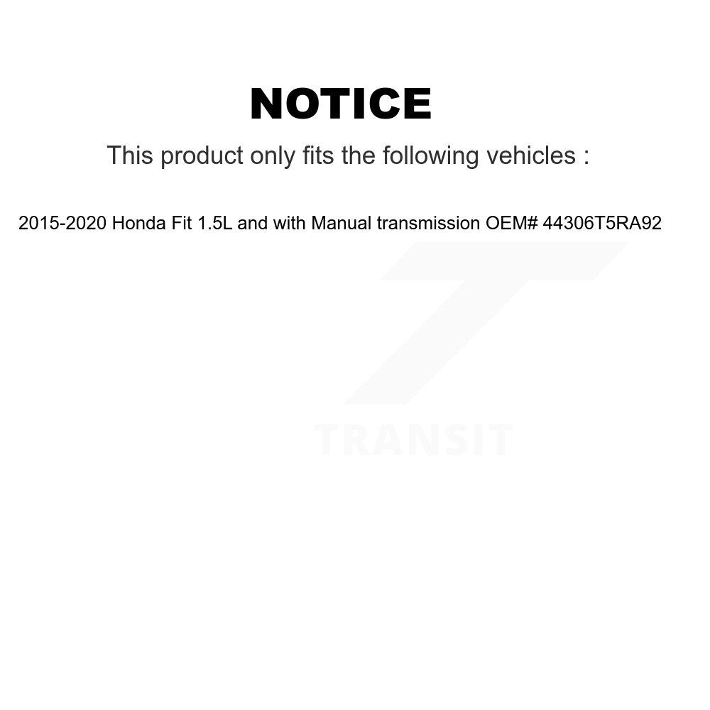 CV Axle Shaft Front Left NCV-HO36198 For Honda Fit 1.5L with Manual transmission