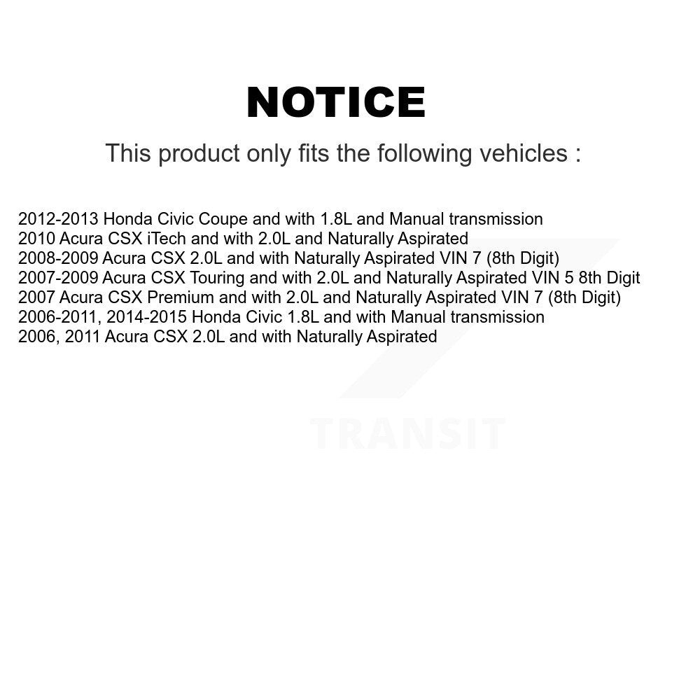 CV Axle Shaft Front Right NCV-HO36571 For Honda Civic Acura CSX