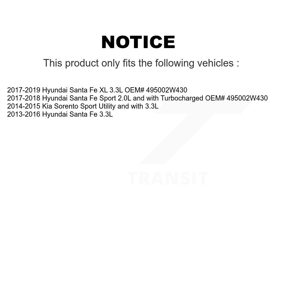CV Axle Shaft Front Left NCV-HY37072 For Kia Sorento Hyundai Santa Fe XL