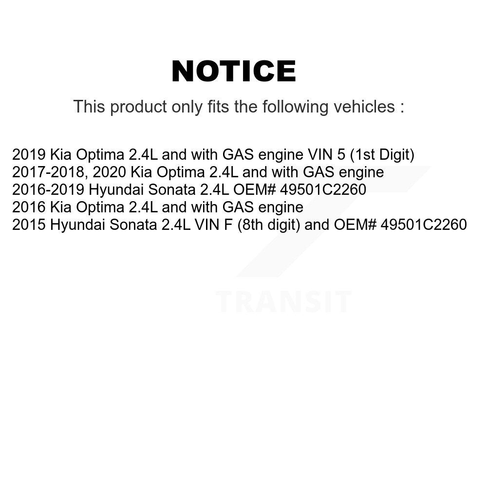 CV Axle Shaft Front Right NCV-HY71001 For Hyundai Sonata Kia Optima