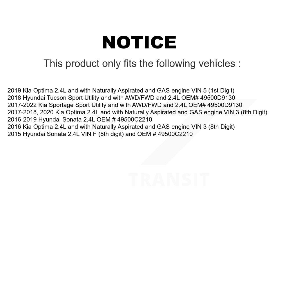CV Axle Shaft Front Left NCV-HY75078 For Hyundai Sonata Kia Optima