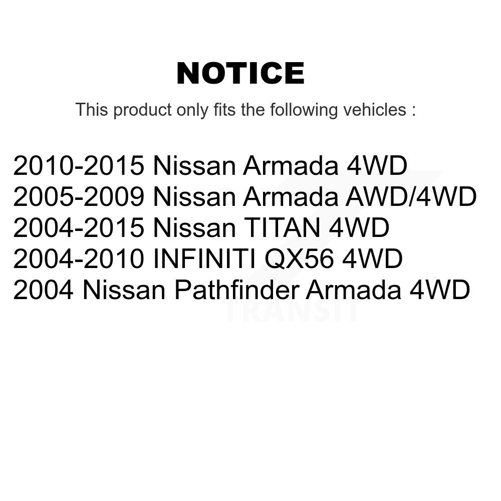 CV Axle Shaft Front NCV-NI53595 For Nissan TITAN Armada INFINITI QX56 Pathfinder