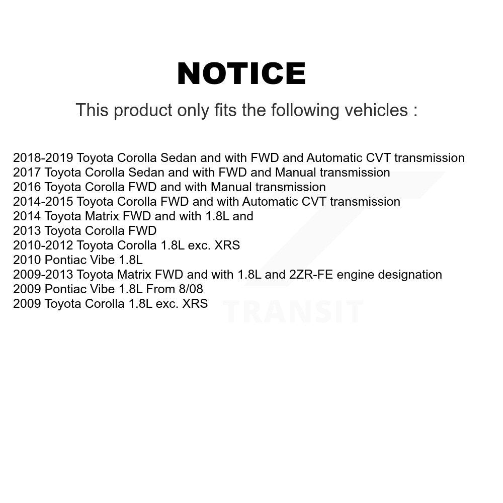 CV Axle Shaft Front Left NCV-TO69051 For Toyota Corolla Matrix Pontiac Vibe
