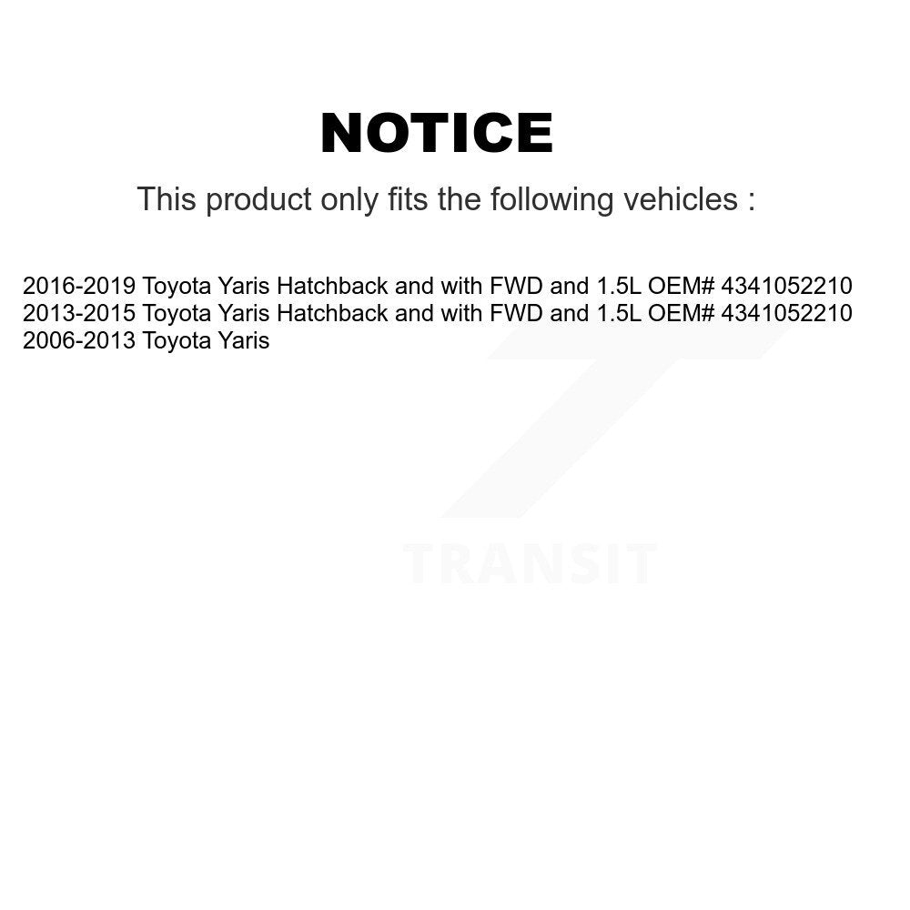 CV Axle Shaft Front Right NCV-TO69452 For Toyota Yaris