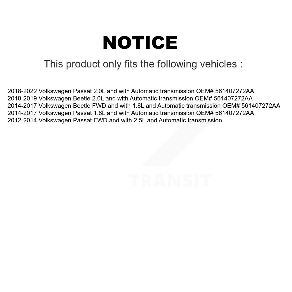 CV Axle Shaft Front Right NCV-VW72018 For Volkswagen Passat Beetle